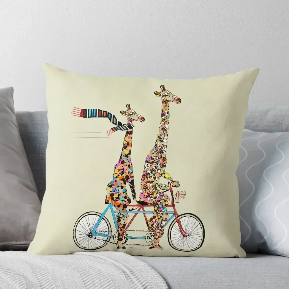 

giraffes days lets tandem Throw Pillow Marble Cushion Cover Cushions For Sofa christmas supplies Sofa Pillow Cover pillow