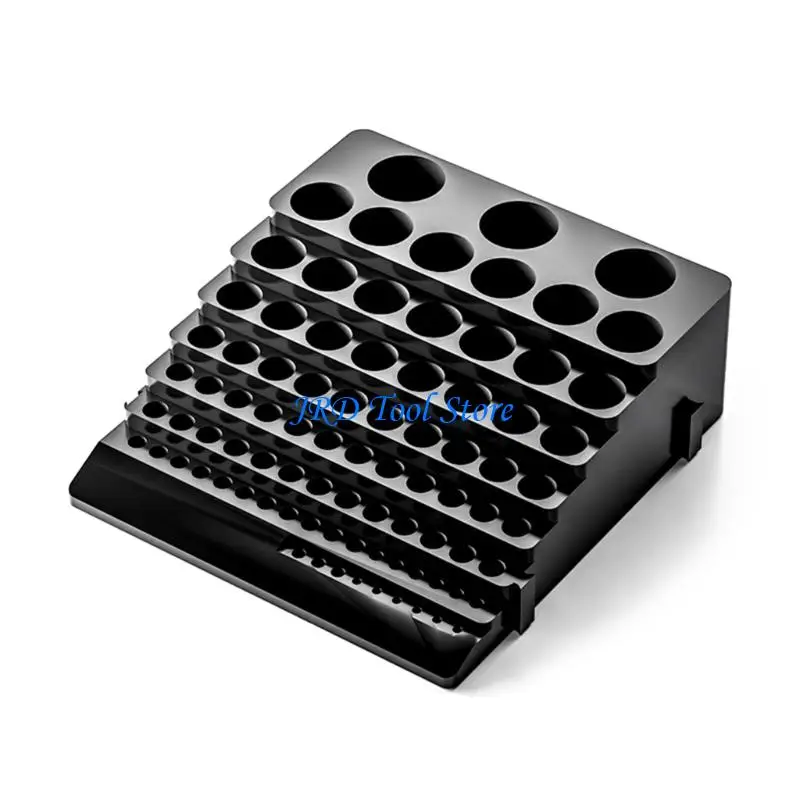 Caja almacenamiento herramientas A2UD con 85 hoyos para acceso rápido a broca y cortador fresado