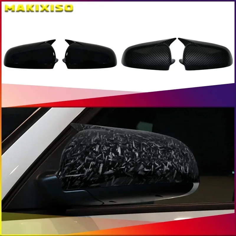 2PCS Black Side Wing Mirror Caps For Audi A3 S3 8P 05-08 A4 S4 B6 B7 8E 8H A6 S6 C6 4F Sticking Covers