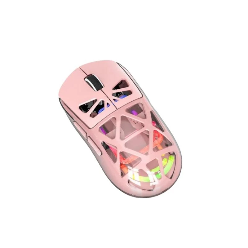 Transparents Wireless Mouse 2.4G/Bluetooth-compatible Three 3Modes Backlits E65A
