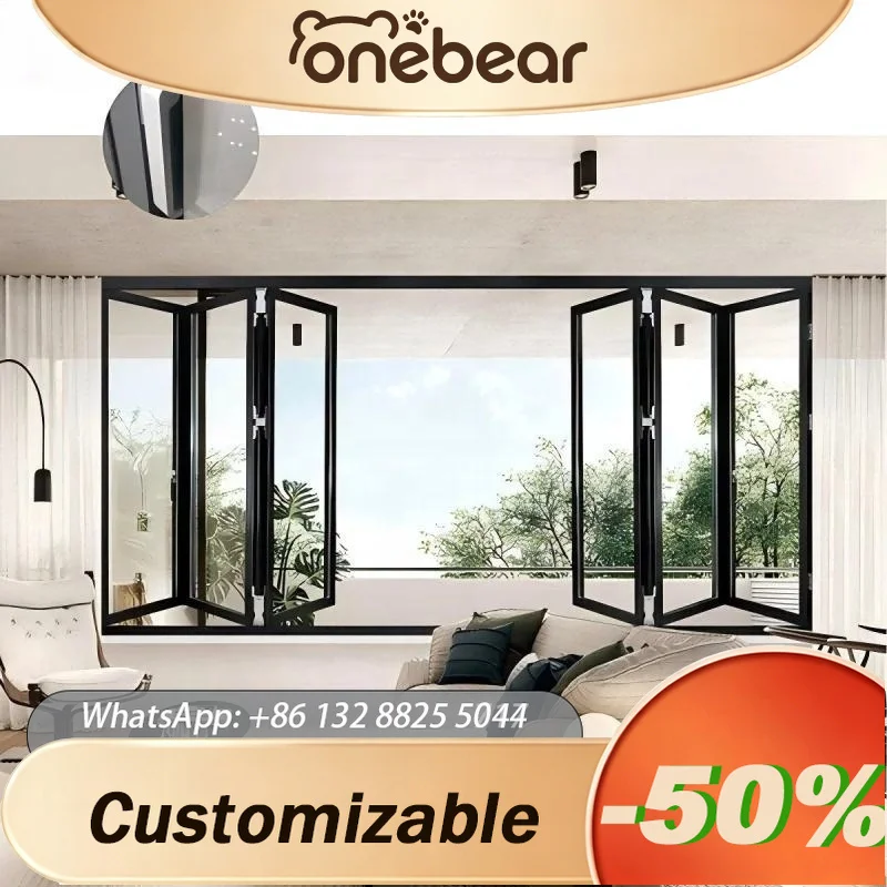 Any Size Custom Aluminum Folding Doors  Windows Flexible Space Partition System For Home Commercial Warehouse Retail Use