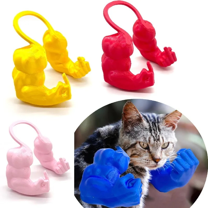 Heiße Lustige Finger Katze Muskel Arme Leichte Realistische Katze Cosplay Muskel Arme 3D Druck Katze Kostüm Halloween Party