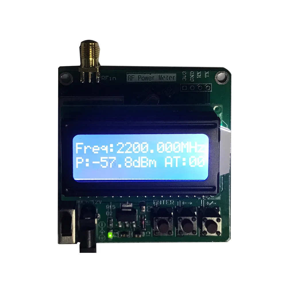 1Mhz-8000Mhz Rf Power Meter Digitale Display Rf Demping Waarde Op Verzwakking Db Amp Voor Ham Draadloze versterker