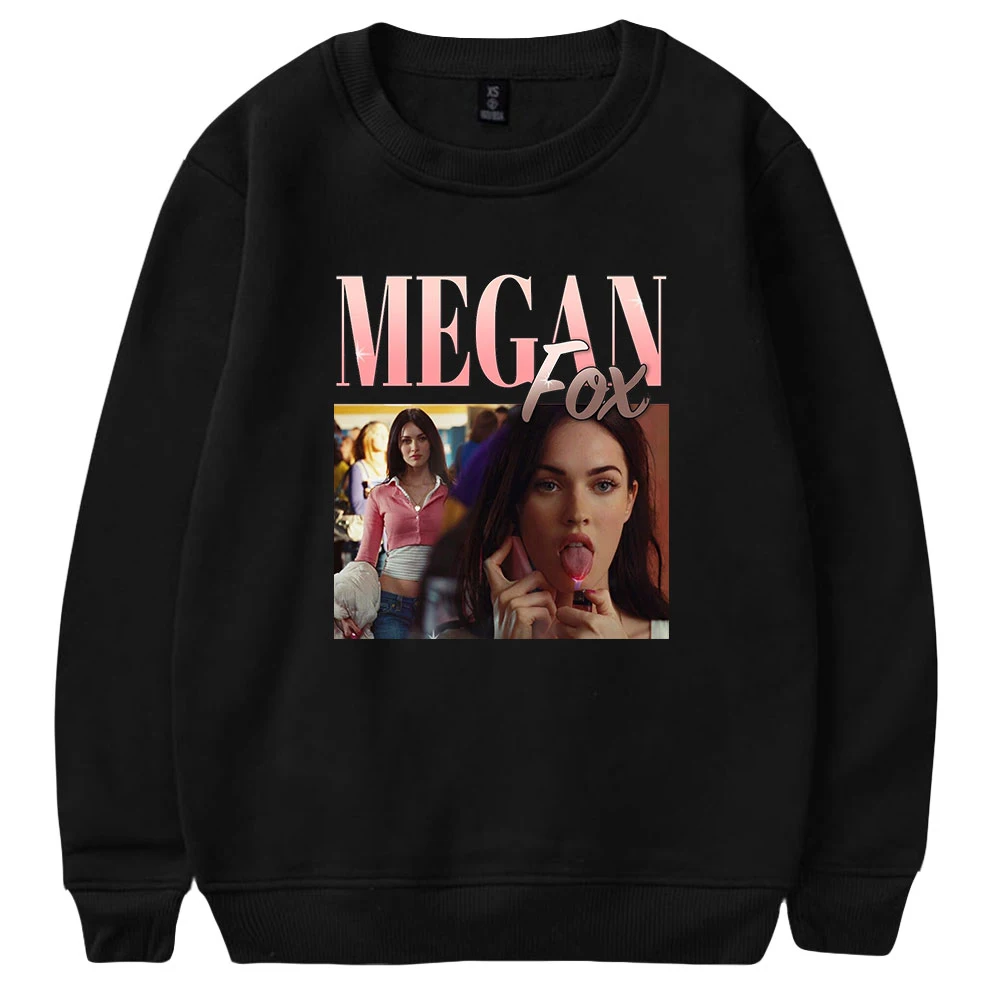 Megan Fox Sweatshirt Long Sleeve Men Women Sweatshirts Harajuku Streetwear 2022 Casual Style Youthful Star Vintage Clothes