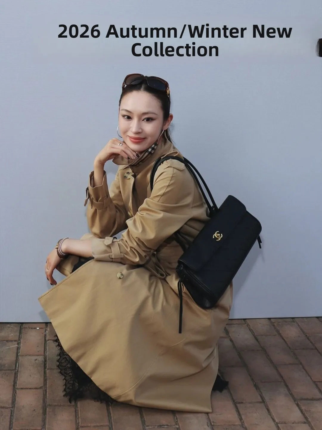 Double-Row Button Long Casual Style Women's Coat Autumn Winter New Retro British Style Versatile Long Coat Commute Simple Cot...