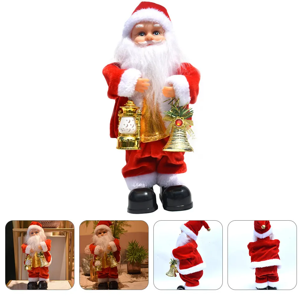 1Pcs Santa Claus Music Figure Electric Swinging Christmas Ornament Battery Powered Holiday Decoration Music Santa Claus view 4