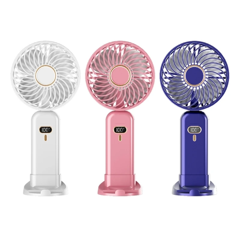 Ventola di raffreddamento portatile Mini ventilatore da scrivania a 5 velocità Ventilatore pieghevole a basso rumore per viaggi