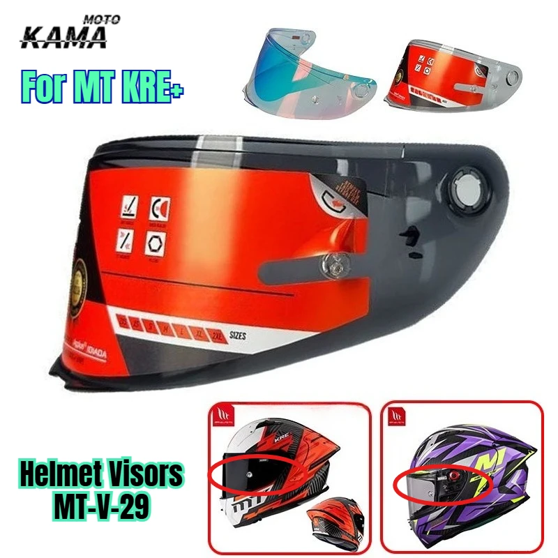 

For MT-V-29 Helmet Windshield MT HELMETS KRE + Carbon Fiber Helmet Lens Replacement Accessories Lentes Para Casco De Moto