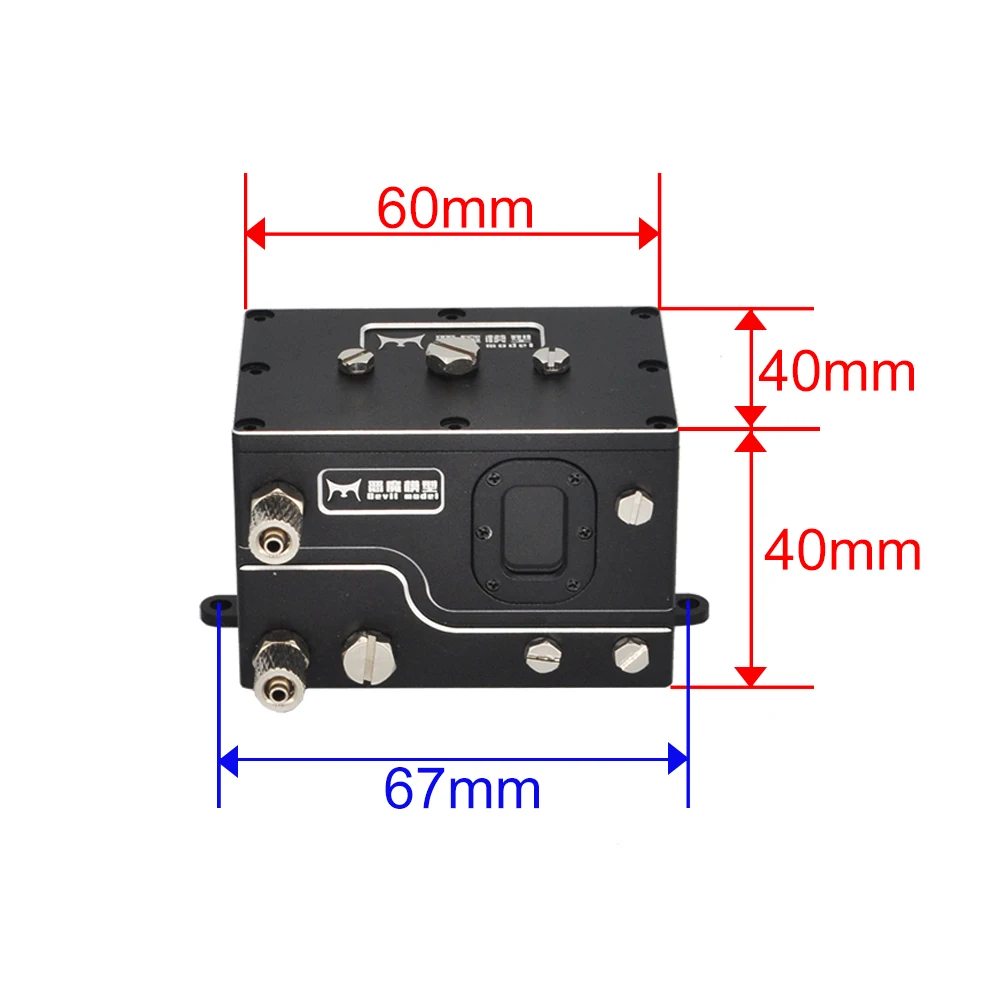 CNC Full Metal hidráulico Oil Tank para RC DIY, Upgrade, Acessórios Modelo, 60ml