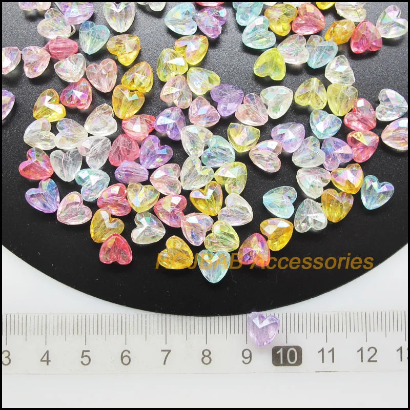 New Mixed Acrylic Heart Star Spacer Beads Circle & Animal Starfish Knot FlatBack For Bracelets Charms Making Jewelry V157