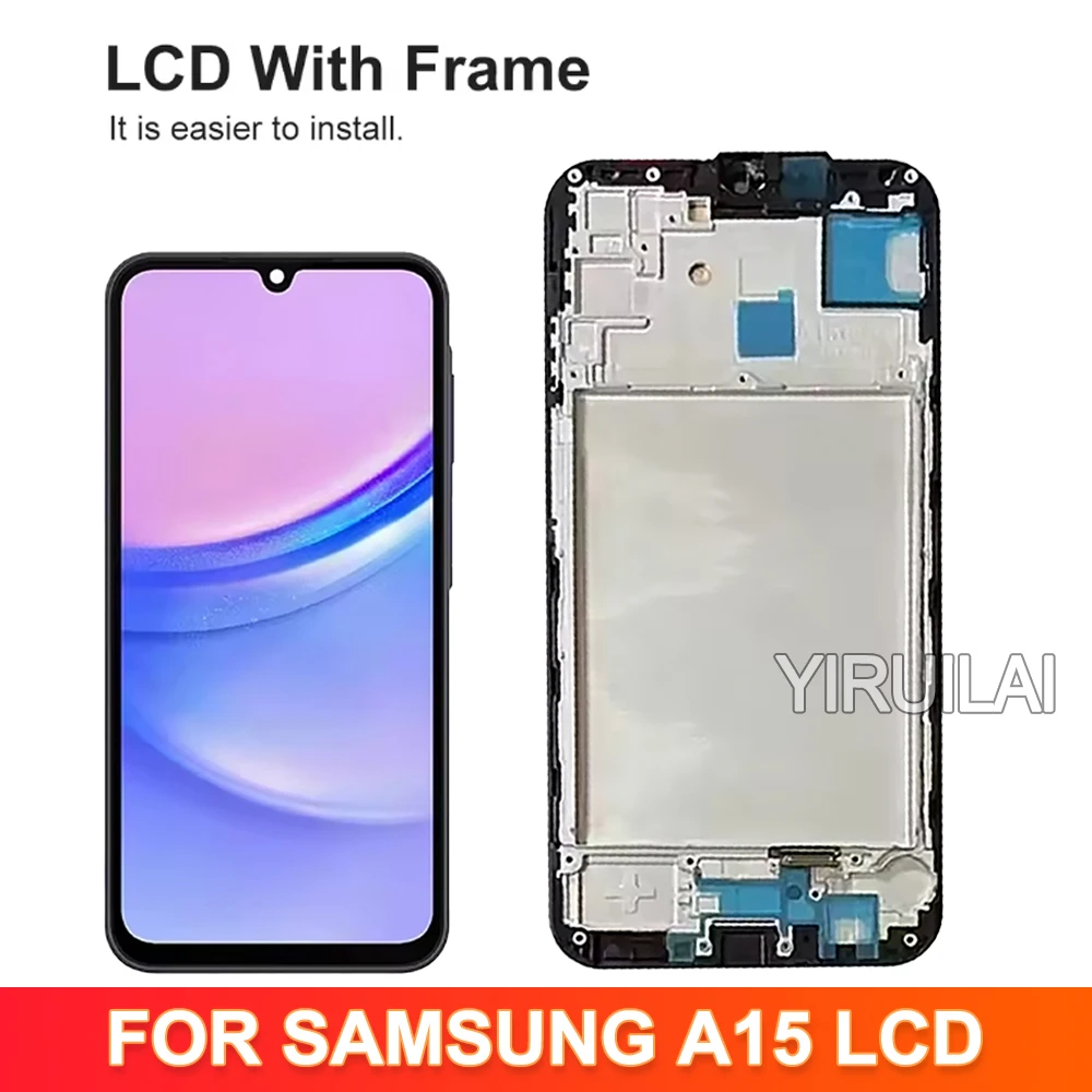 100% Tested For Samsung A15 SM-A155F Display Touch Screen Digitizer Assembly A15 5G SM-A156B A156E LCD Replacement