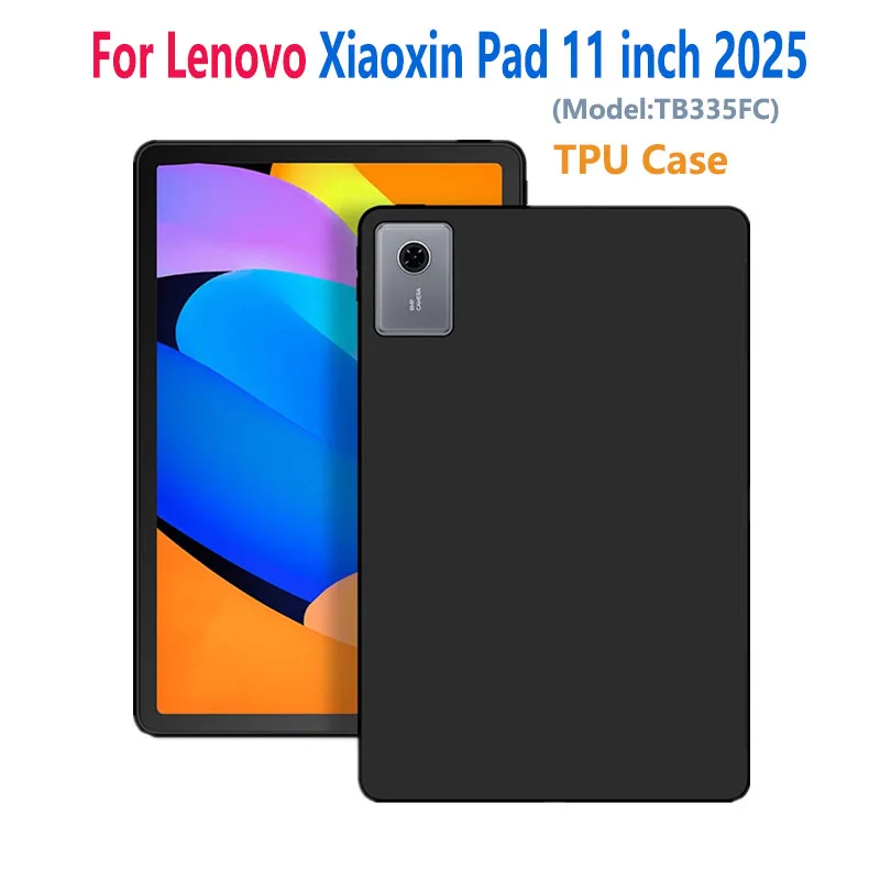 

For Lenovo Xiaoxin Pad 11 2025 Silicone Case TB335FC Anti-drop TPU Soft Tablet Cover For Tab Idea/K11 Gen2 TB336ZU 11 inch Funda