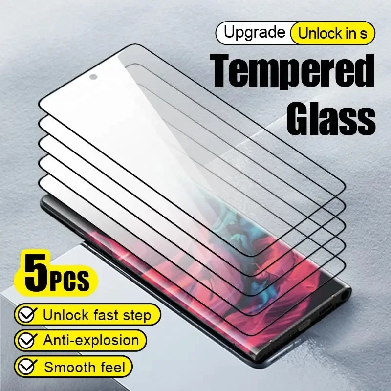 5Pcs protective film for Samsung S24 Ultra S23 tempered glass for Samsung S22 Plus S21 S20 S10 Glass smartphone screen protector