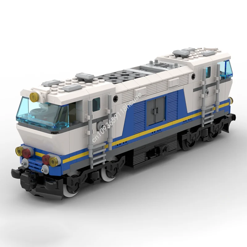 

453PCS Transporter A 6-studs Wide Minifigure Scale Diesel Cargo Locomotive Train Model Moc Building Blocks Stacking Bricks