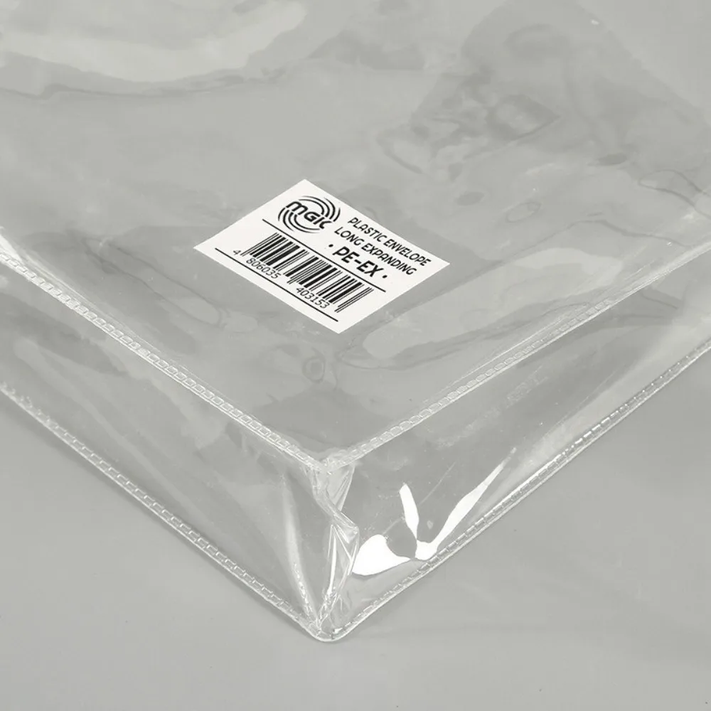 

New PVC File Folder Translucent Large Capacity Hand-held Document Bag Waterproof School Supplies Office Briefcase