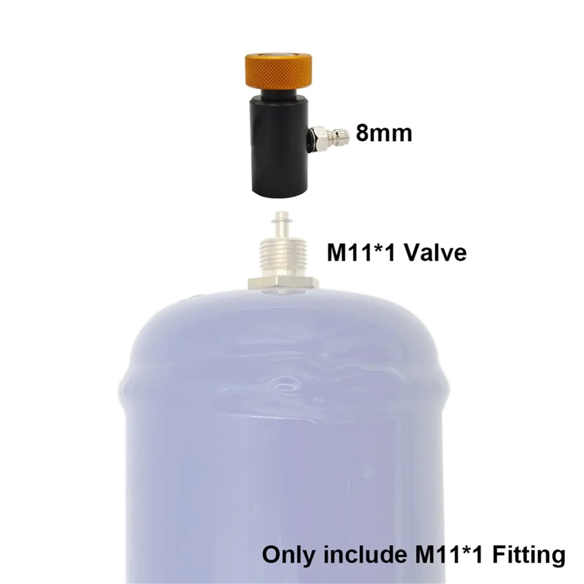 2026 New Tank Fill Station on/Off Aadaptor M11 Thread Refill Adapter with 8mm Quick Plug for Nitrous Tank Charging