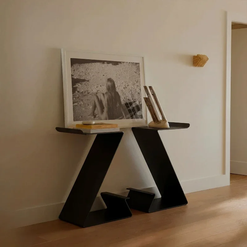 Black Minimalist Art Side Table Entrance Counter Counter Modern Bar Chair