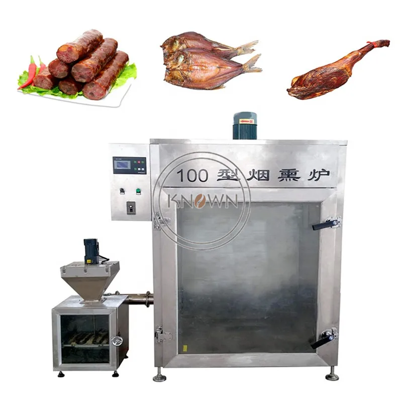 Horno Industrial para ahumar pollo, máquina para hacer pescado ahumado, pollo, carne, salchicha, cerdo, Salami, frijol, precio de comida