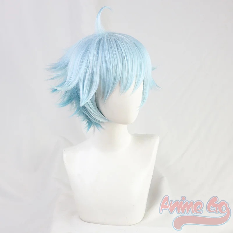 

Game Genshin Impact Chongyun Cosplay Wig Blue Short Hair C00379