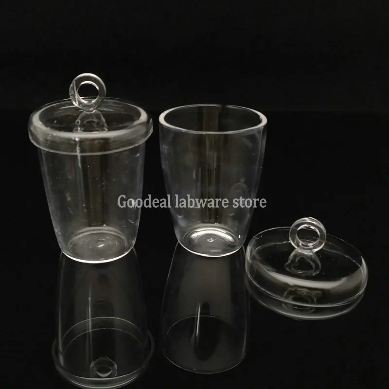 

1 шт. лабораторный тигель из прозрачного кварцевого стекла с крышкой высокой чистоты и высокой термостойкостью от 5 до 300 мл