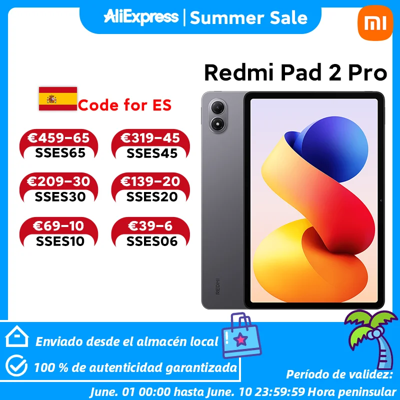 Versión global Redmi Pad 2 Pro Pantalla nítida de 12,1" y 2,5K Batería de gran capacidad de 12 000 mAh (típica) Procesador Snapdragon 7s Gen 4 Xiaomi HyperOS 2 Tableta Xiaomi