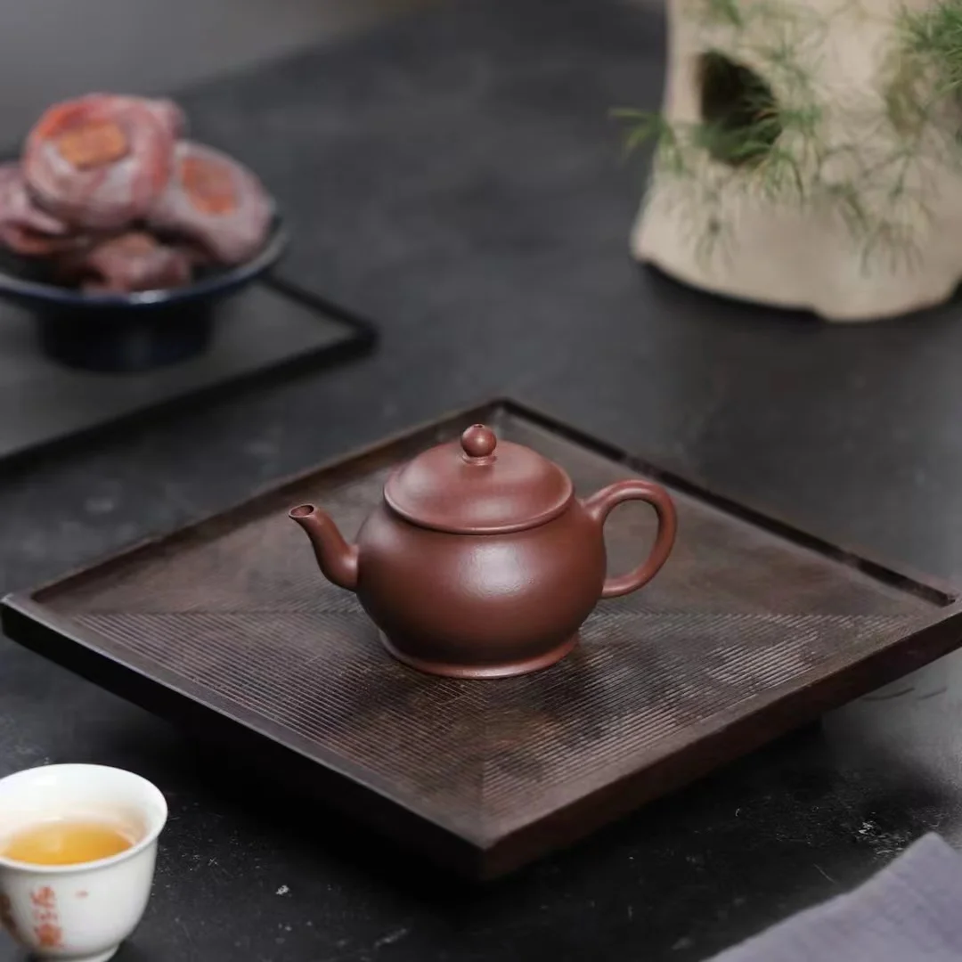 110cc Small Chaoshan Gongfu Teapot Handmade Yixing Zisha Clay ZiNi Eggshell Thin Pan Tea Pot