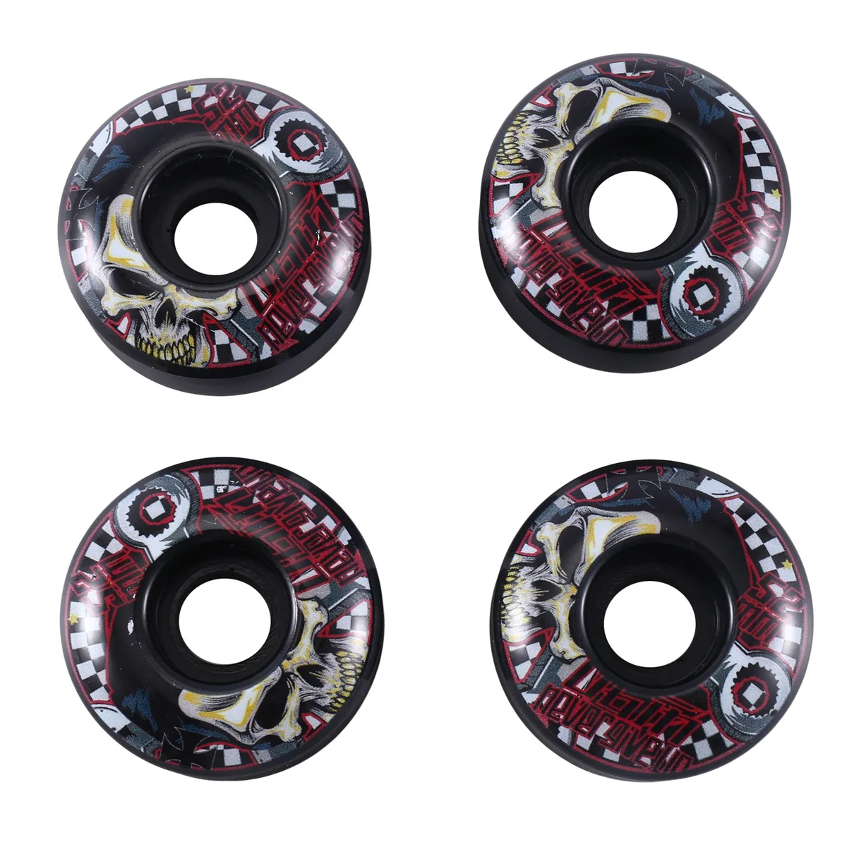 UGIN 4Pcs Cruiser Skateboard Wheels PU Skateboard Wheels Longboard Skateboard Replacement Wheel Set for Skateboarding