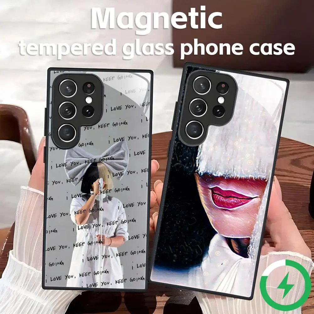 Hot Girl Singer S-SIA Phone Case For Samsung S26 S25 S24 S23 S22 S21 S20 Plus Ultra Note20 Glass Magnetic Case