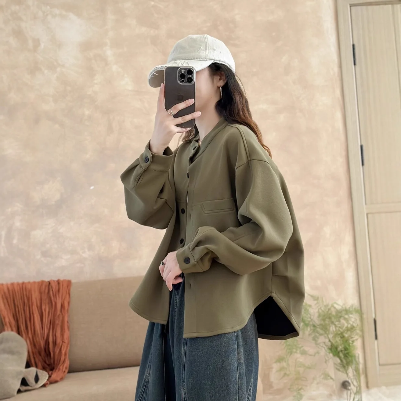 

Baseball Jackets For Girls Womens Winter Business Home Short-Sleeved Batwing Slimming Jogging Millennial Graceful Skull Vintage