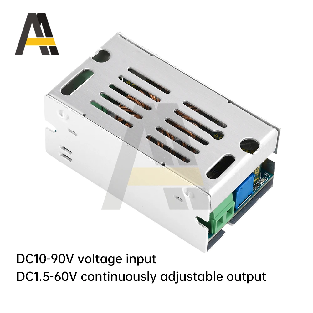 

Понижающий преобразователь 100 Вт, 6 А, Регулируемый понижающий модуль питания от 10-90 В до 1,5-60 в, синхронная понижающая плата для исправления