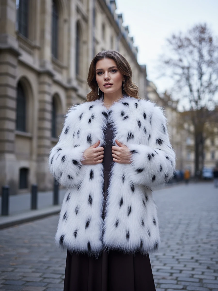 HDHOHR 2026 Real Fox Fur Coat Women Luxury Natural Kintted Fox Fur Jackets Winter Warm Real  Fur Clothes For Female Plus Size