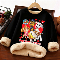 Paw Patrol Kids Crewneck Sweatshirts Anime Chase Skye Pullovers with Fleece Cartoon Boys Girls Winter Tops Children Clothes Gift