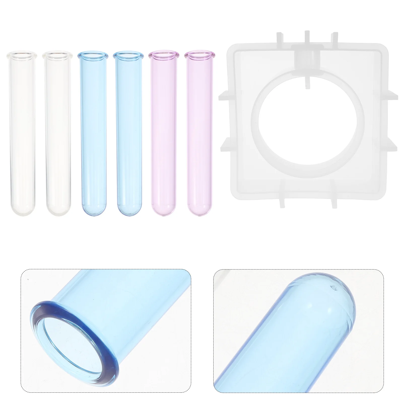 1Set Silicone Acrylic Plant Test Tube Mold Decorative Flower Vase Hydroponic Tube Holder DIY Making Mold Set Test