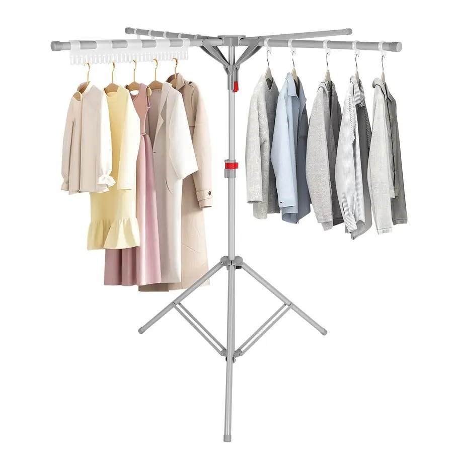 Clothes Drying Rack, Foldable Portable Drying Rack Clothing Height Adjustable, 2025 Upgraded Collapsible Standing Drying Rack fo