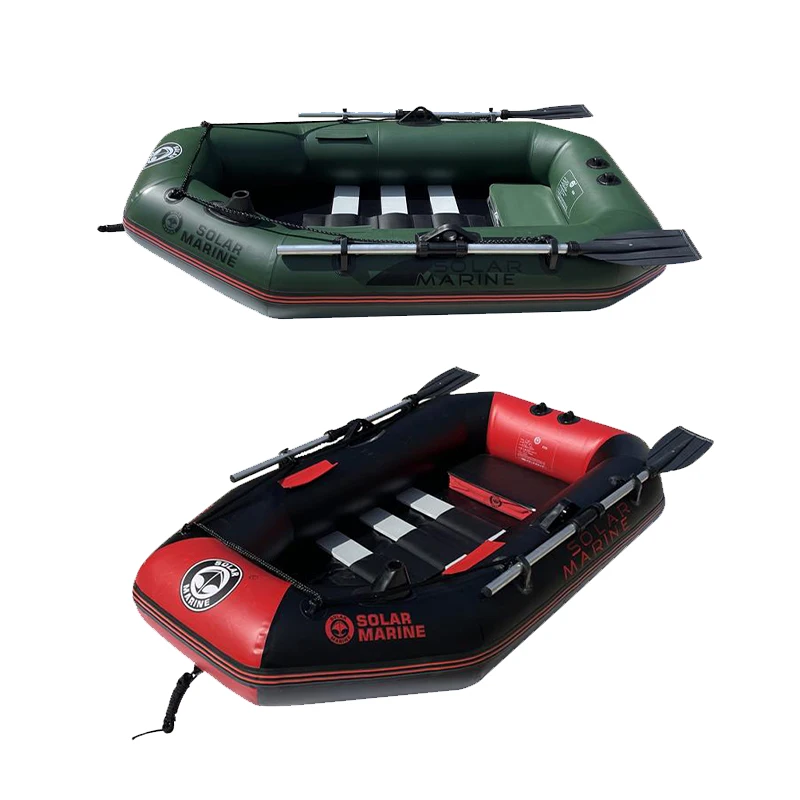 Solar Marine 0.7mm PVC Fishing Boat Single Inflatable Kayak Anti-Flood Rescue Dinghy Hovercraft Outdoor Diving Surfing