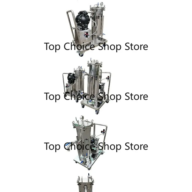 Mobile Trolley Type Filter Unit For Fluid Impurity Filtration Processing Application