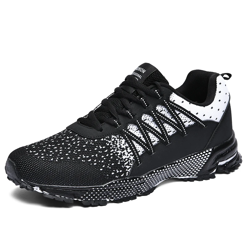 

2026 Thick Soled Sports Shoes Youth Mesh Breathable Running Shoes Trend Spring Summer Korean Large Black and White Shoes walk