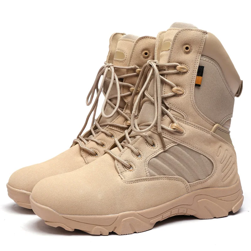 

Men Desert Tactical Boots Mens Work Safty Shoes Special Force Waterproof Boot Lace Up Combat Ankle Boots