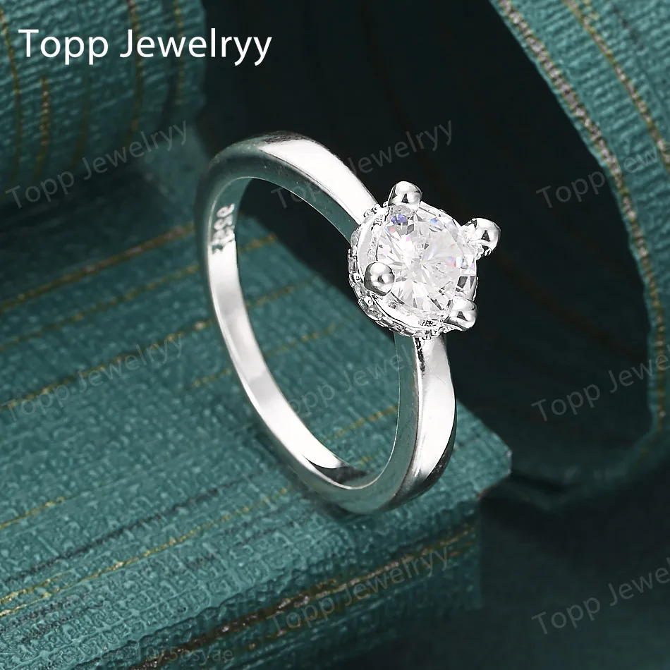 

Stylish 925 Sterling Silver 7-10# Luxury Zircon Ring Women's Engagement Party Jewelry Accessories