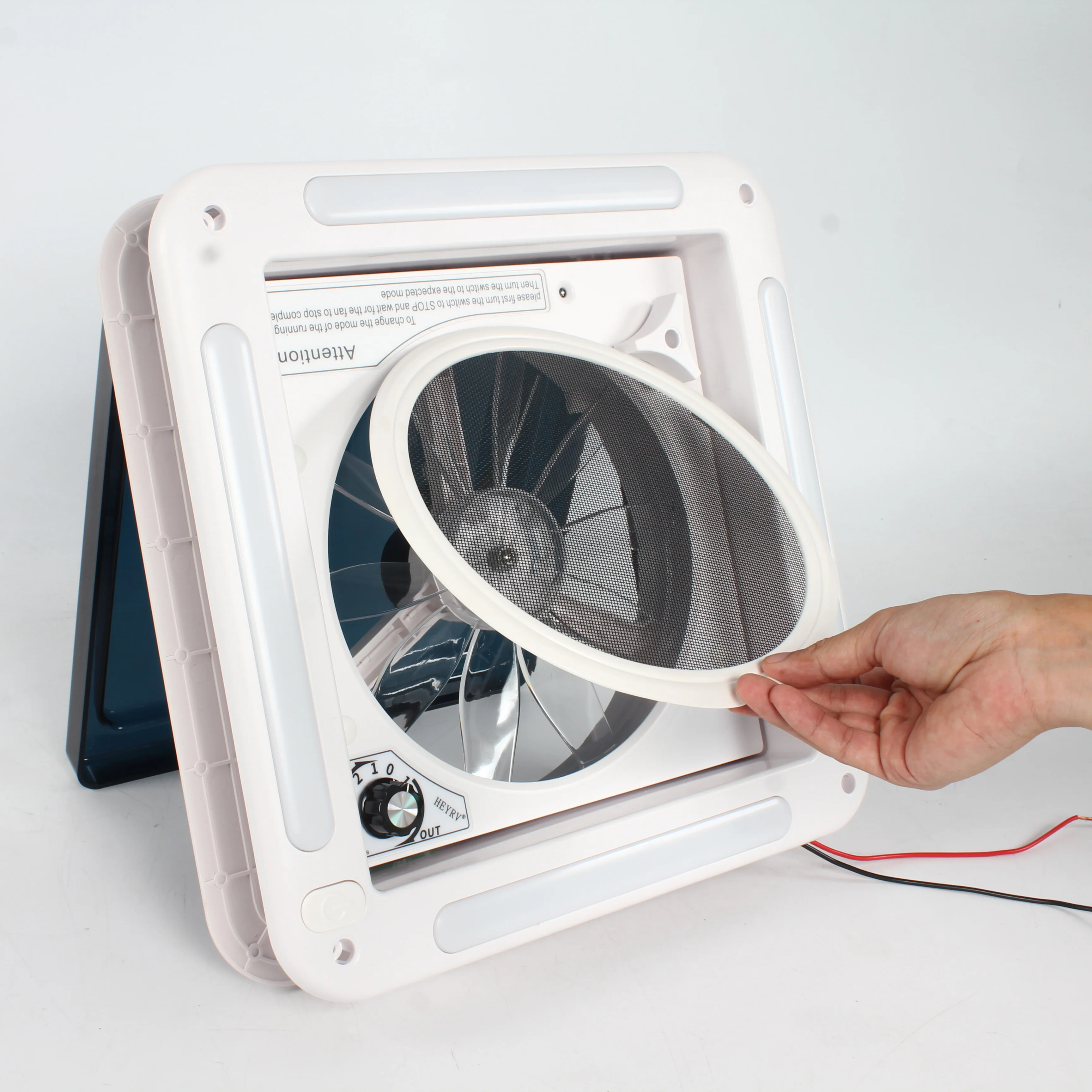 OEM de alta qualidade 11 Polegada CE 12V DC manual ou série elétrica malha destacável ventilação anti-UV telhado campista RV ventilador de ventilação