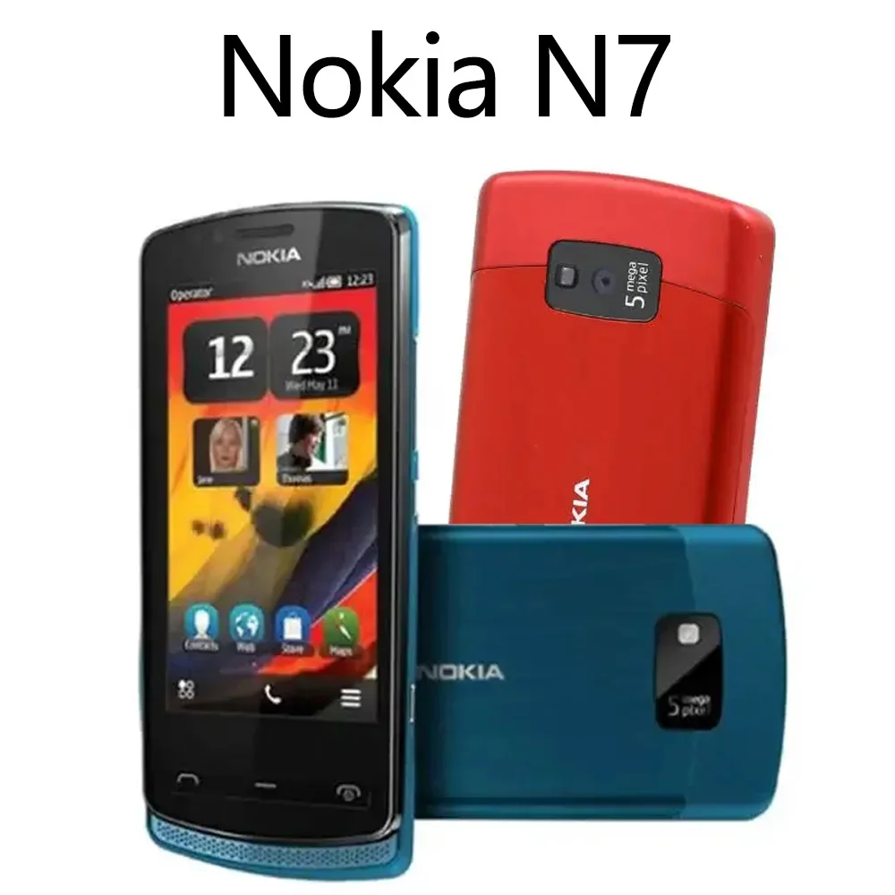 Nokia N7 3G Symbian Original Phone Battery Capacity 1080mAh CPU BCM2763 Screen 3.2-inches AMOLED Used Phone