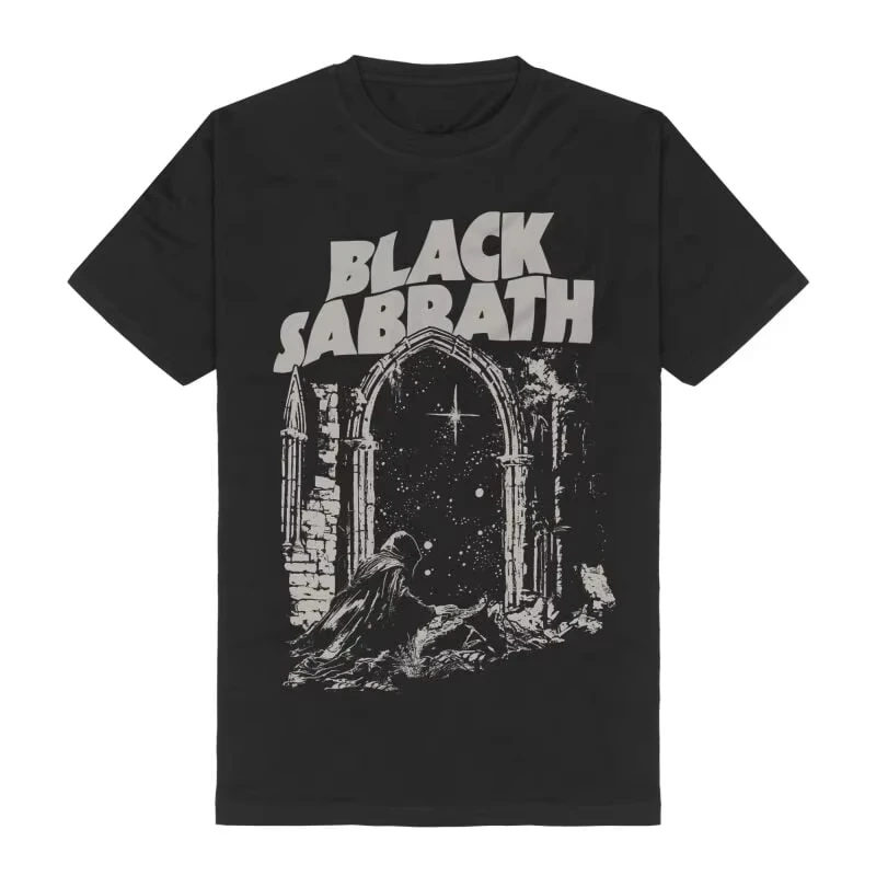 Into The Void Black Sabbath Padrão periférico impressão verão marca de luxo algodão camisetas masculinas e femininas mangas curtas