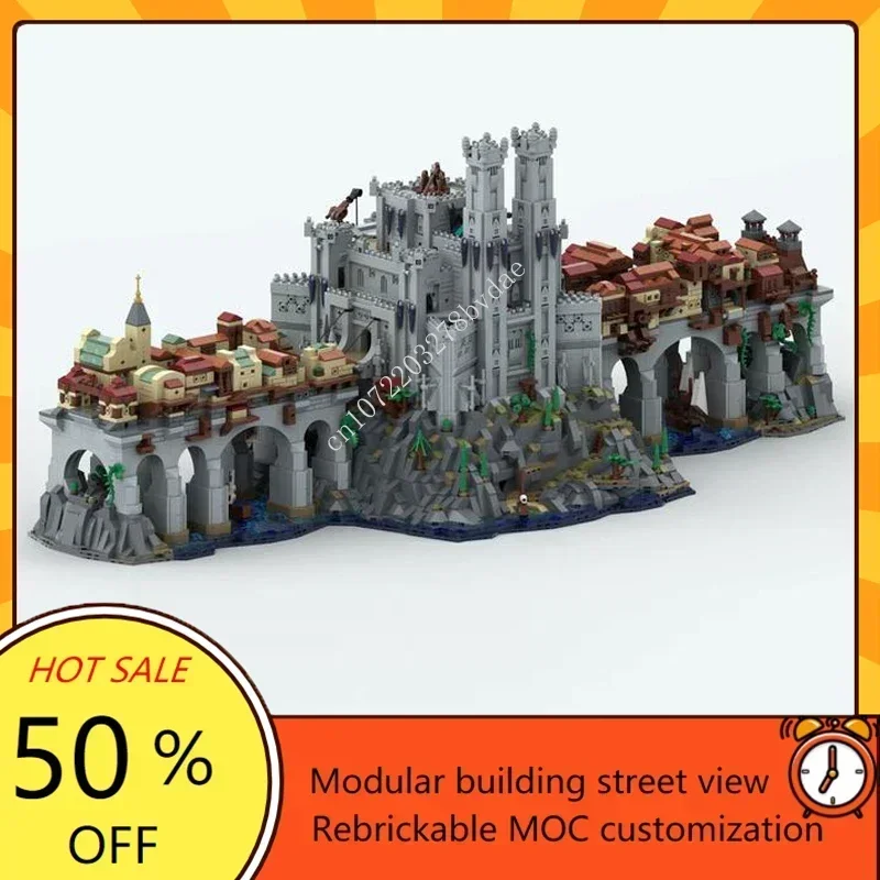 9530PCS Customized MOC Wyrm's Crossing Street View Architecture Model Building Blocks Bricks DIY Assembly Toys Birthday Gifts