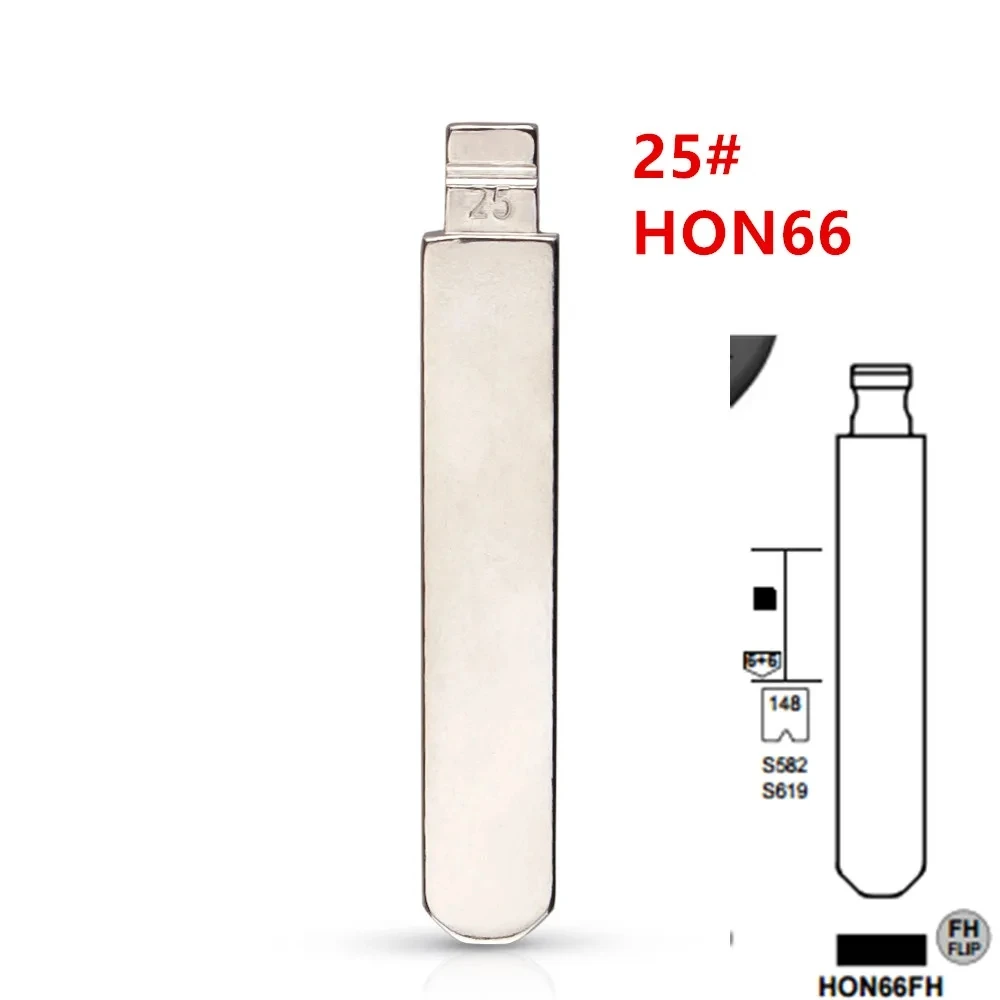 

25 # HON66 откидной пустой пульт дистанционного управления автомобильный ключ без резьбы автомобильные аксессуары для Accord Fit City Новая Одиссея для KD KEYDIY XHORSE 10 шт./лот