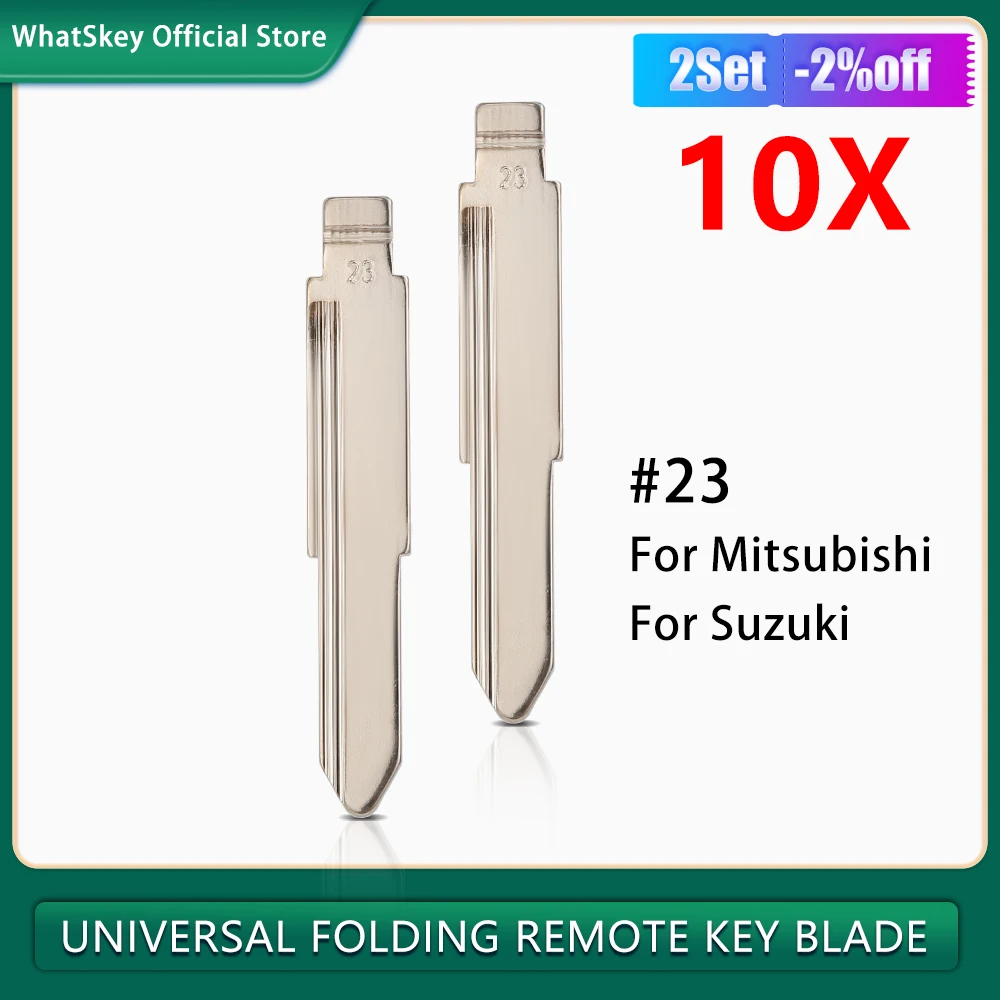 10 pz/lotto auto pieghevole Flip Key sostituzione KD/VVDI Remote Car #23 Blank Uncut Key Blade per Mitsubishi/Suzuki Alto