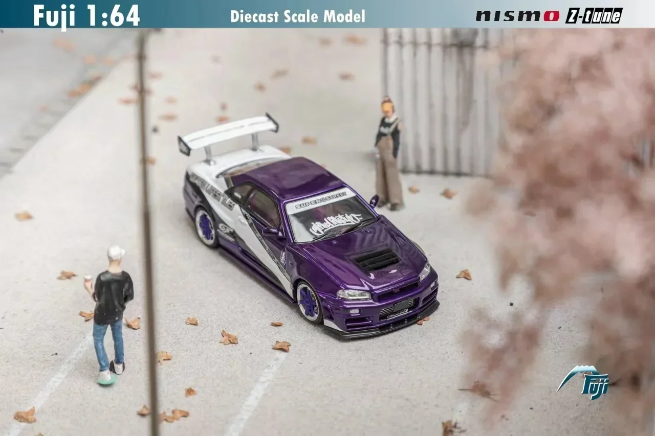FUJI 1:64 Skyline Nismo Z-Tune Gifted Purple Diecast Model Car