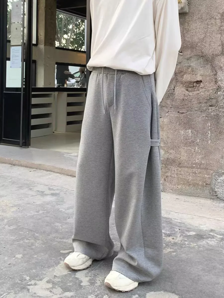 

Мужские брюки American High Street: оверсайз, свободный крой, прямые штанины, длинные повседневные спортивные брюки, модный дизайн в полный рост – сенсация!