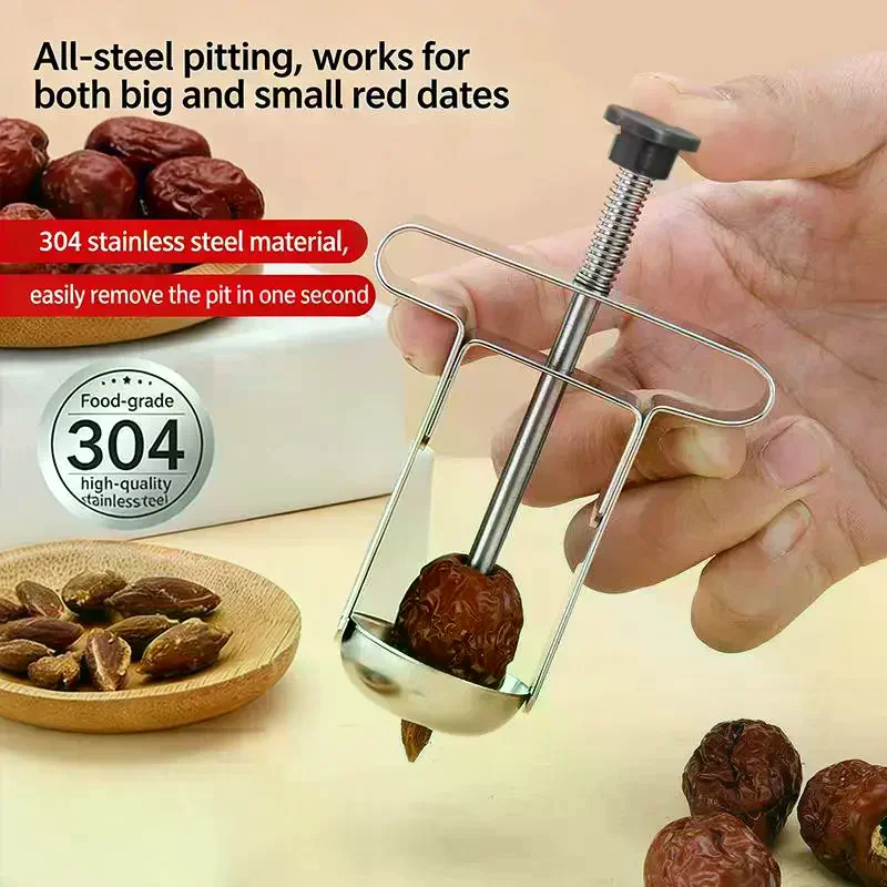 Stainless Steel Jujube Pit Remover Household Hawthorn Core Extractor Multi-Functional Tool