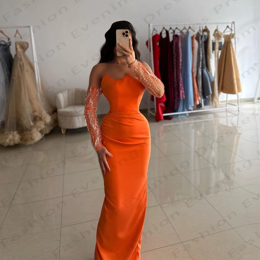 2024 Women's Elegant Evening Dresses Sexy Off the Shoulder Detachable Sleeves Princess Mermaid Ball Gowns Formal Beach Party De