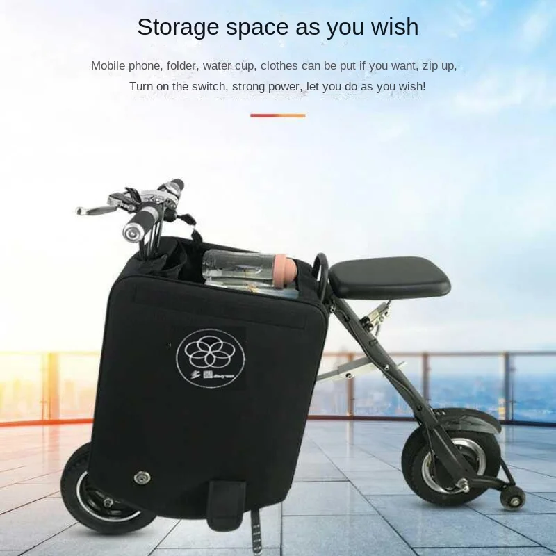 Electric Luggage Folding Electric Scooter Large Trolley Luggage Riding Electric Car